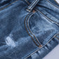 Distressed Frayed Hem Cropped Jeans