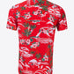 Tropical Print Button-Up Beach Shirt