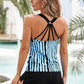 Printed V-Neck Tankini Top