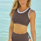 Contrast Trim Two-Piece Swimsuit