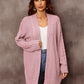 Warm Fall Mixed Knit Open Front Longline Cardigan
