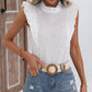 Butterfly Sleeve Frill Neck Blouse