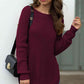 Round Neck Ribbed Knit Top