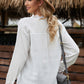 Scalloped Lace Trim V-Neck Top