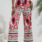 Printed High-Rise Wide Leg Pants