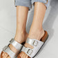 MMShoes Best Life Double-Banded Slide Sandal in Silver