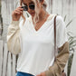 Color Block Drop Shoulder Hoodie