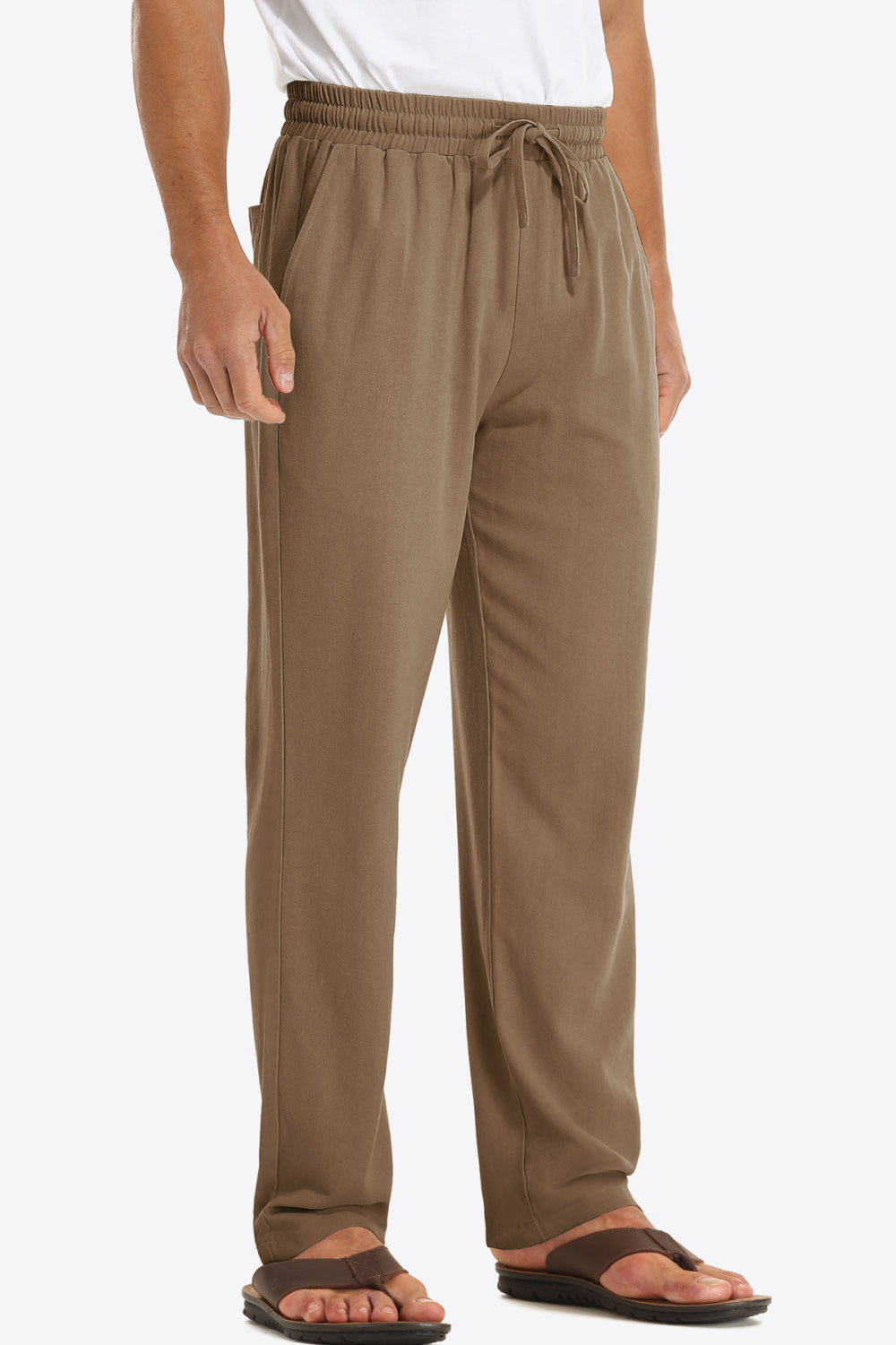 Drawstring Waist Pocket Pants