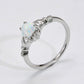925 Sterling Silver Heart Opal Ring