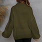 Half-Zip Lantern Sleeve Sweater