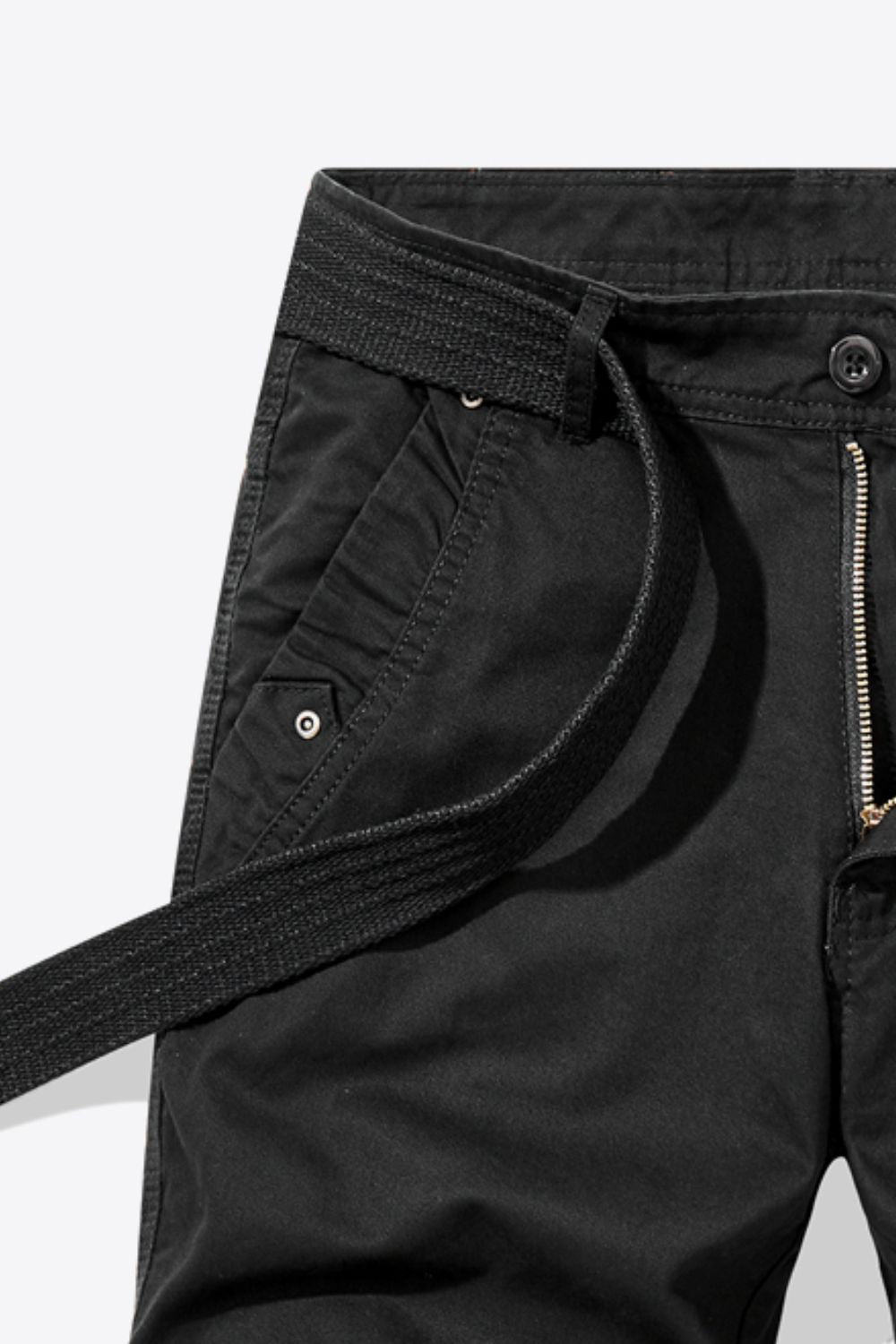Belted Shorts with Pockets