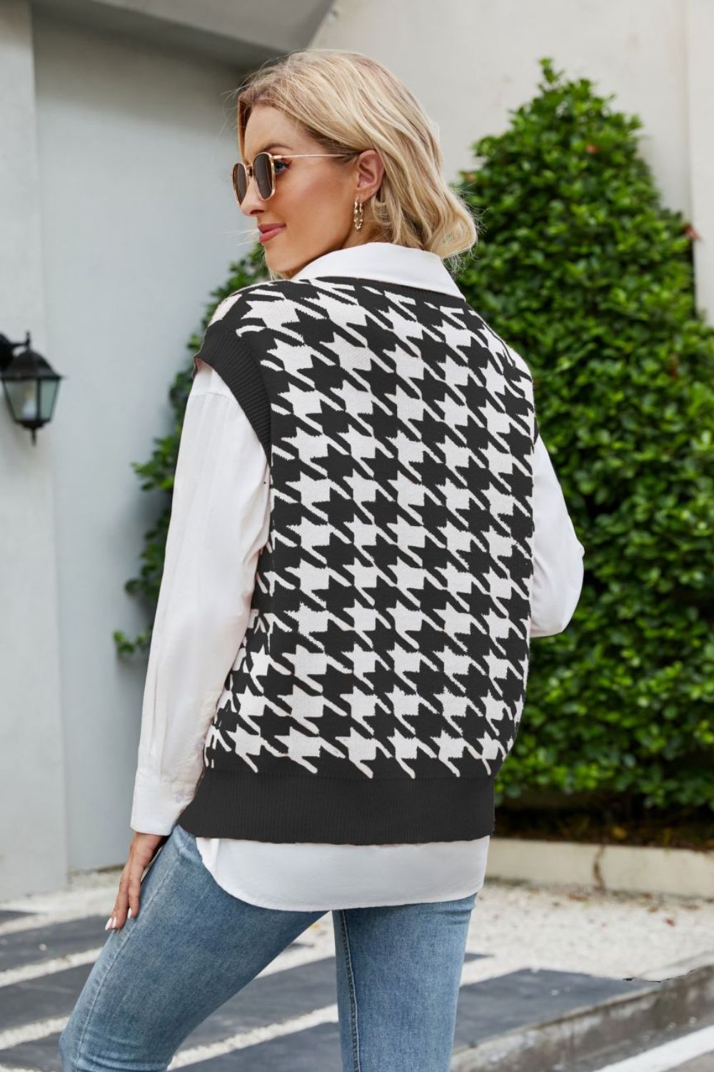 Houndstooth Sweater Vest