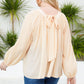 Tied Balloon Sleeve Blouse