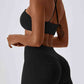 Cropped Halter Neck Sports Bra