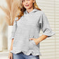 Ninexis Full Size Raglan Sleeve Ruffled Hoodie with Pocket