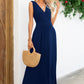 Surplice Neck Sleeveless Maxi Dress