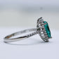 Natural Paraiba Blue Zircon Pear Shape Ring