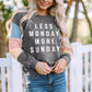 Color Block Letter Graphic Round Neck Sweatshirt