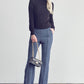 Jade By Jane Full Size Center Seam Straight Leg Pants in Denim