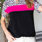 Leopard Color Block Short Sleeve Tee