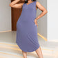 Plus Size Buttoned Sleeveless Dress