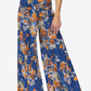 Floral Tie-Waist Tiered Culottes