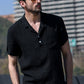Buttoned Lapel Collar Pullover Shirt