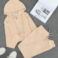 Zip-Up Ribbed Hoodie and Joggers Lounge Set