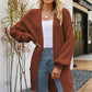 Dropped Shoulder Longline Cardigan with Pockets