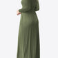 Round Neck Empire Waist Pocket Dress