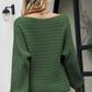 Dolman Sleeve Openwork Sweater