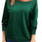 Boat Neck Long Sleeve Sweatshirt