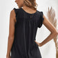 Keyhole Back Ruffle Shoulder Sleeveless Top