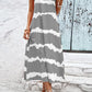 Contrast V-Neck Spaghetti Strap Midi Dress