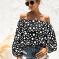 Polka Dot Off-Shoulder Layered Blouse