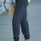 Tied High Waist Cargo Joggers