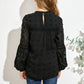 Girls Swiss Dot Spliced Lace Notched Blouse