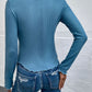 Quarter-Snap Round Neck Top
