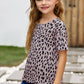 Girls Leopard Dropped Shoulder Tee