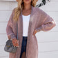 Heathered Open Front Longline Cardigan