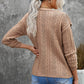 Button Front Ruffle Trim V-Neck Cardigan