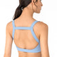 Open Back Pleated Detail Sports Bra