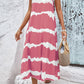 Contrast V-Neck Spaghetti Strap Midi Dress