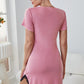 Heart Graphic Lace Trim Night Dress
