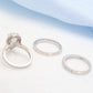 3-Piece 14K White Gold Pear Shape 2.5 Carat Moissanite Ring Set