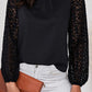Lace Raglan Sleeve Gathered Detail Blouse
