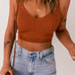 Ribbed Scoop Neck Cropped Knit Cami