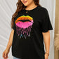 Plus Size Lip Graphic Tee Shirt