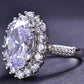 8 Carat Oval Moissanite Ring