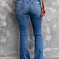 Distressed Flared Jeans with Pockets